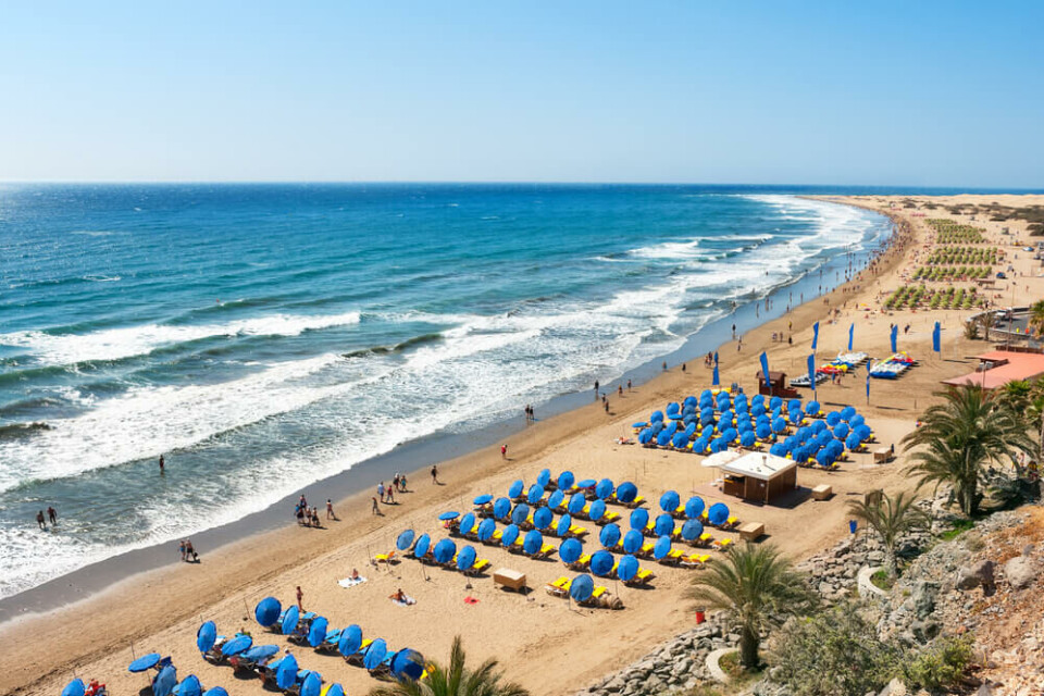 Playa del Inglés, sør på Gran Canaria. Foto: Valery Bareta/Shutterstock Playa del Inglés, sør på Gran Canaria. Foto: Valery Bareta/Shutterstock