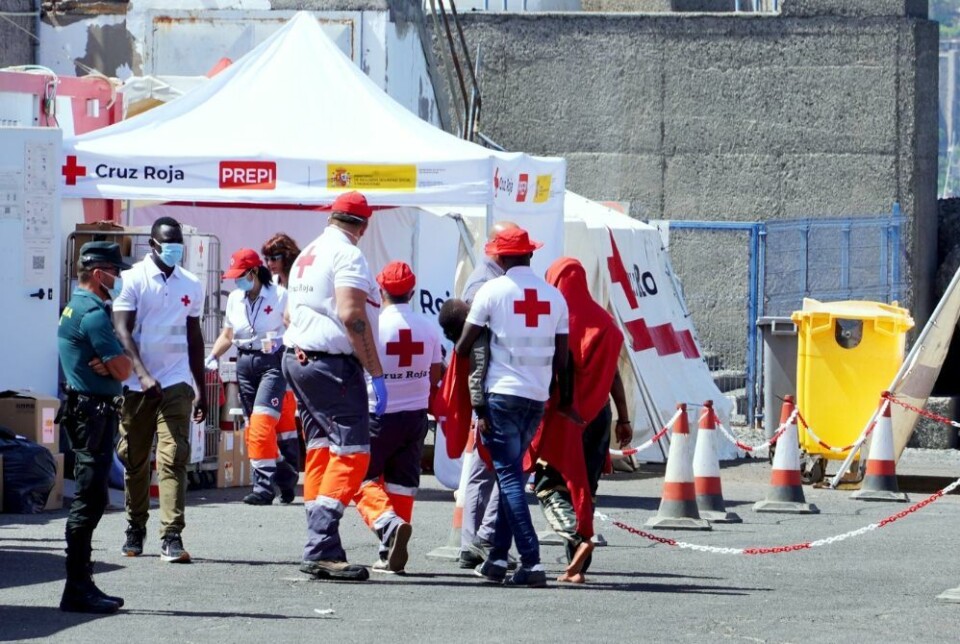 Arkivfoto av migranter som ankommer Arguineguín på Gran Canaria. Foto: Canary4stock/Shutterstock