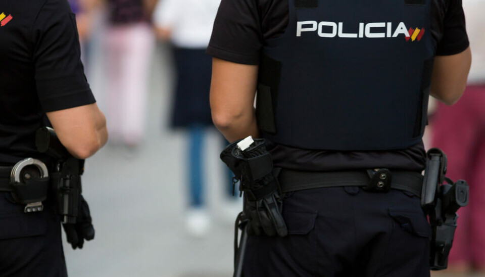 Arkivfoto av nasjonalpolitiet Policía Nacional i Spania.