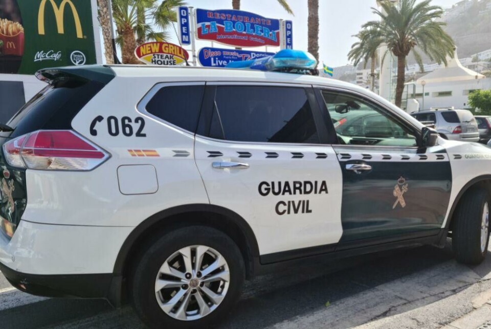 ARKIVFOTO: Guardia Civil ved et populært kjøpesenter i Puerto Rico, sørvest på Gran Canaria.