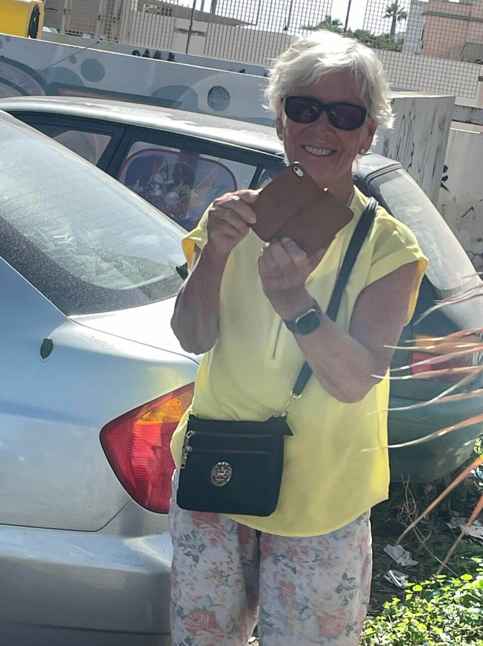 FANT TELEFONEN: Takket være sporingsappen fant de igjen mobilen i Las Palmas, på den andre siden av øya. Foto: Privat FANT TELEFONEN: Takket være sporingsappen fant de igjen mobilen i Las Palmas, på den andre siden av øya. Foto: Privat