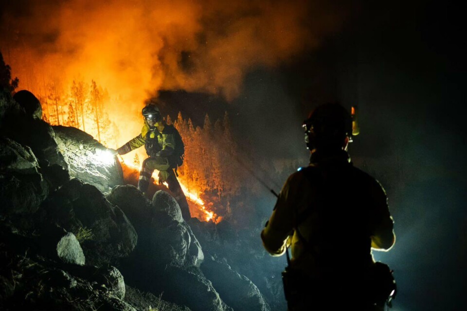 Mannskapene kjemper mot klokka på natta. På dagen forsvinner luftfuktigheten og temperaturen stiger. Foto: Gobcan Mannskapene kjemper mot klokka på natta. På dagen forsvinner luftfuktigheten og temperaturen stiger. Foto: Gobcan