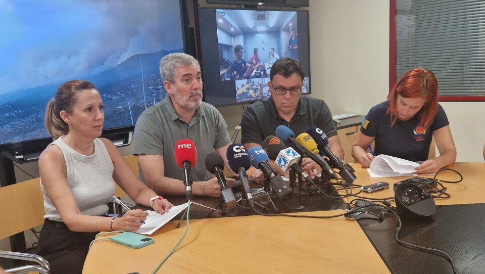 Øyregjeringens president Fernando Clavijo oppdaterer om situasjonen. Foto: Gobierno de Canarias Øyregjeringens president Fernando Clavijo oppdaterer om situasjonen. Foto: Gobierno de Canarias
