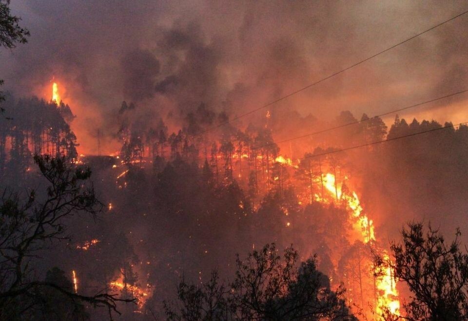 Brannen som herjer på La Palma har svidd av mellom 300-400 hektar så langt. Den blir neppe stabilisert før over helgen.