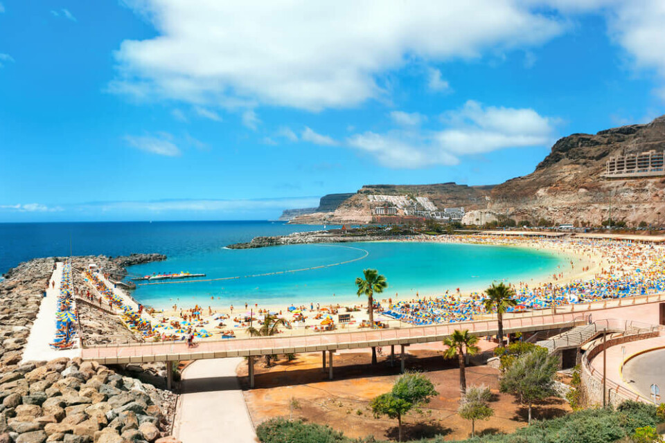 Amadores-stranda sørvest på Gran Canaria. Foto: Valery Bareta/Shutterstock