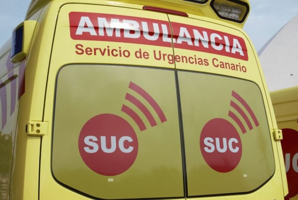 Arkivfoto av en kanarisk ambulanse. Foto: 112 Canarias