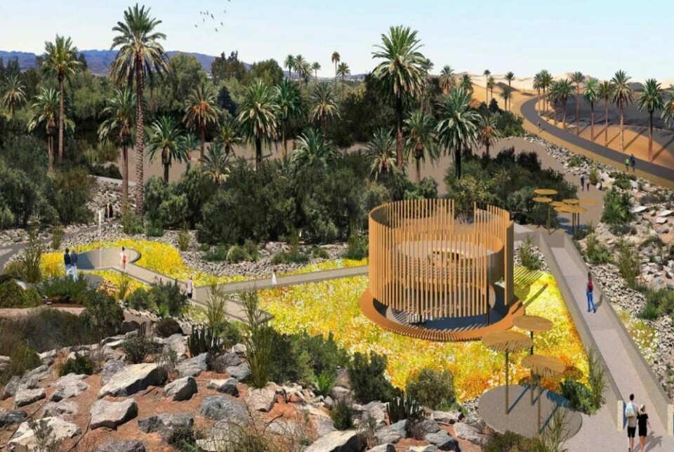 Slik skal den nye parken i Maspalomas bli når den står ferdig. Grafikk: Kommunen