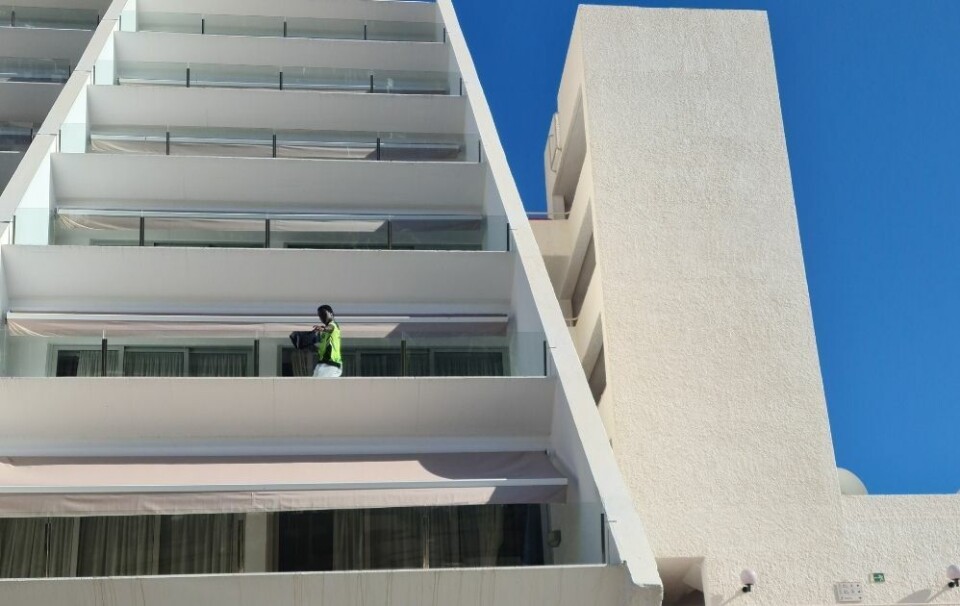 Det er ikke mange migranter igjen på hotellene. Her ved Holiday Club Puerto Calma fredag 19. mars. Foto: Canariavisen
