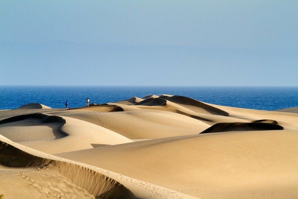 Sanddynene i Maspalomas brukes i ny kampanje for det franske motehuset Louis Vuitton. Foto: Pixabay