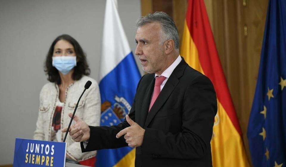 Kanariøyenes president, Ángel Víctor Torres, er skuffet over at Madrid enda ikke har godkjent antigen-prøver. Foto: Gobierno de Canarias