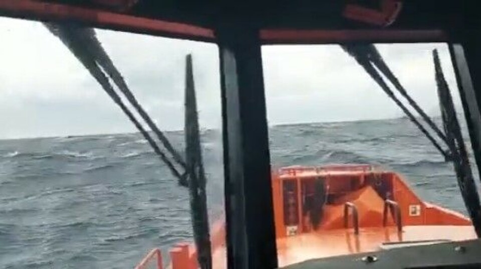 Skjermdump fra en redningsaksjon: Salvamento Marítimo