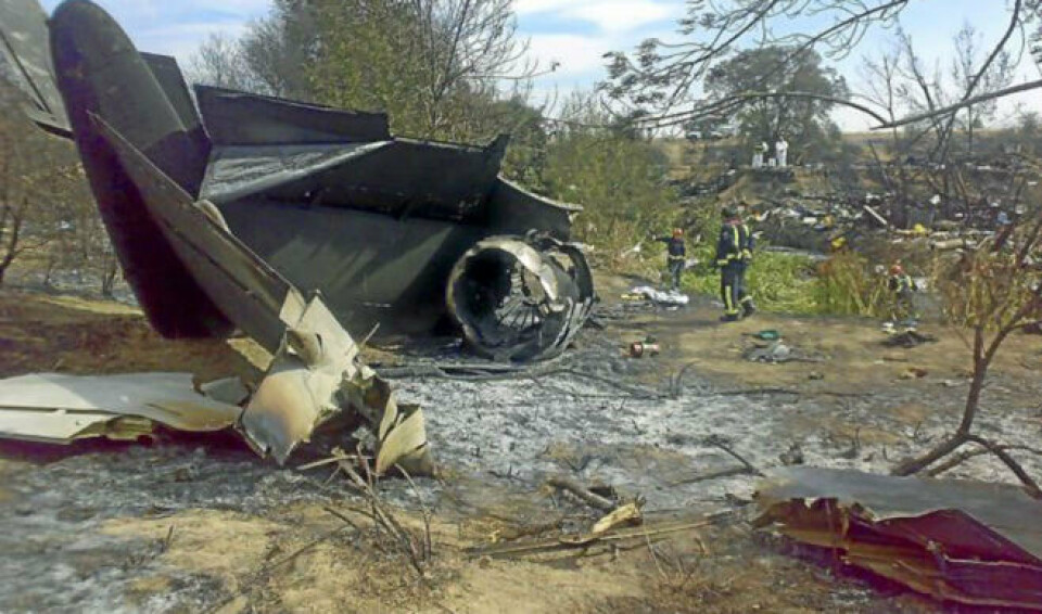Ulykkesflyet etter den tragiske styrten som tok livet av 154 mennesker. Foto: Atlantico.net