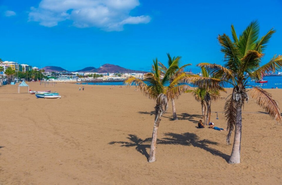 Las Alcaravaneras-stranda i Las Palmas er bare en av mange gode grunner til å velge byen fremfor turistmaskinene i sør. Foto: trabantos/Shutterstock