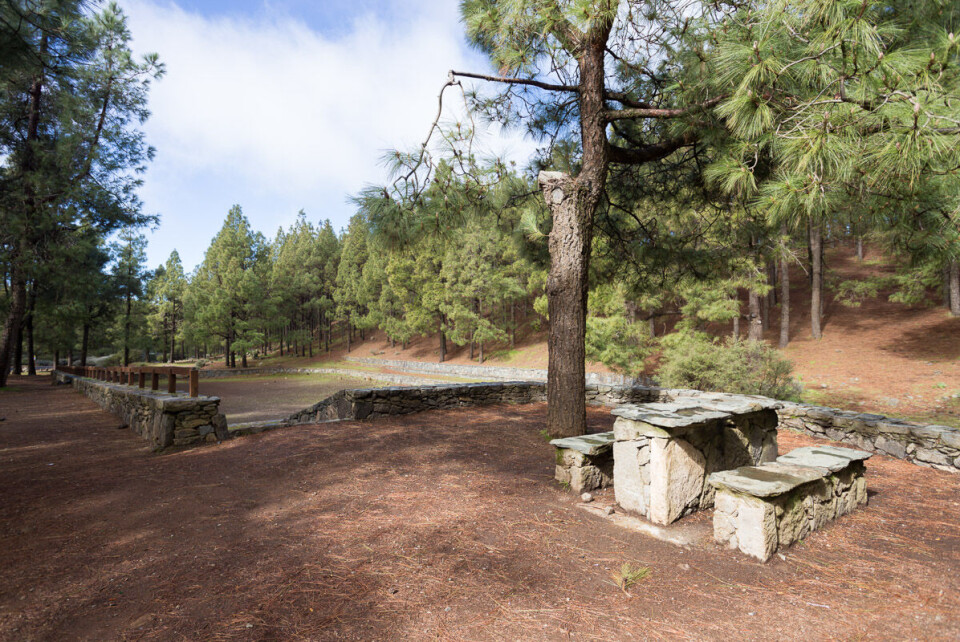 Ved rekreasjonsområdet Llanos de La Pez ble det minusgrader i går. Foto: Øyrådet
