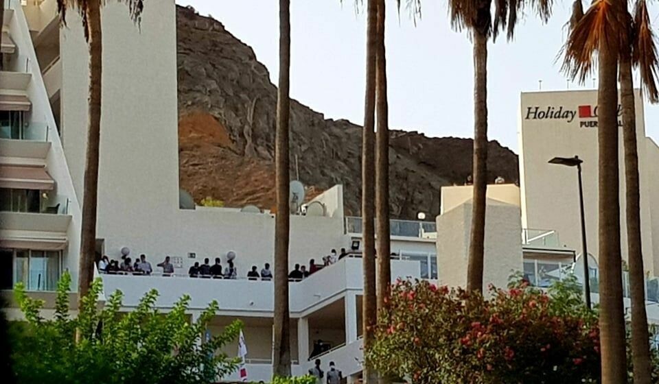 ARKIVFOTO: Immigranter på et hotell i Puerto Rico. Foto: Canariavisen