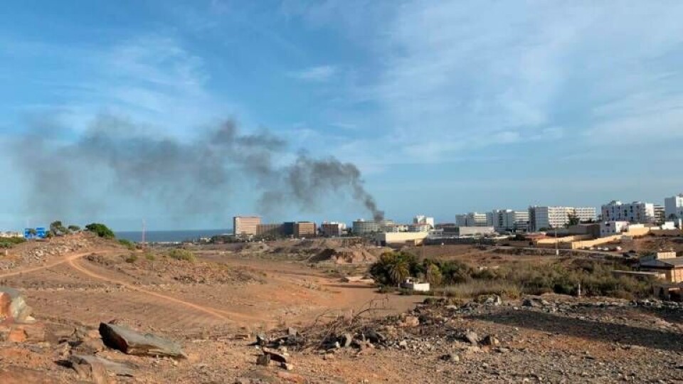 3 biler brant i Playa del Inglés på torsdag Kollisjon skaper lange køer på GC-1 ved Playa del Inglés