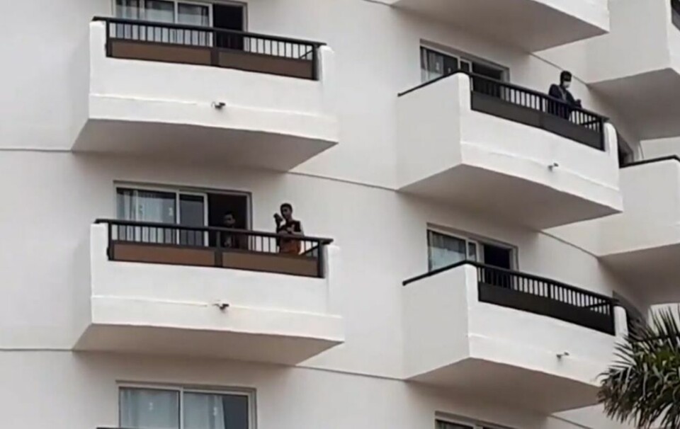 Arkivbilde av migranter på et hotell i turistkommunen San Bartolomé de Tirajana på Gran Canaria.