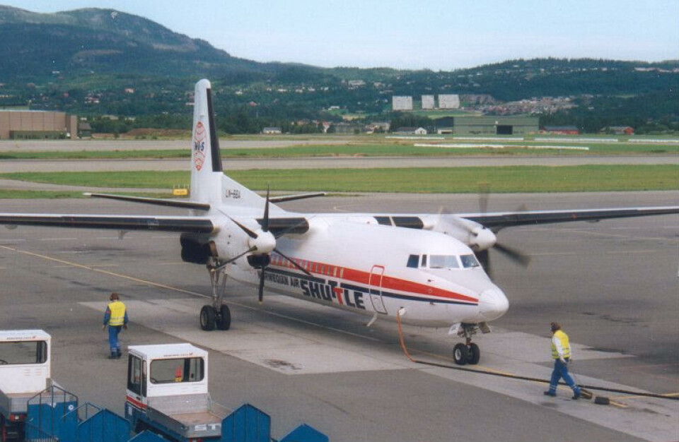 Et av Norwegians gamle Fokker 50-fly. I dag flyr selskapet kun Boeing 737. Foto: Jan Harald Olsen GFDL 1.2 Et av Norwegians gamle Fokker 50-fly. I dag flyr selskapet kun Boeing 737. Foto: Jan Harald Olsen GFDL 1.2