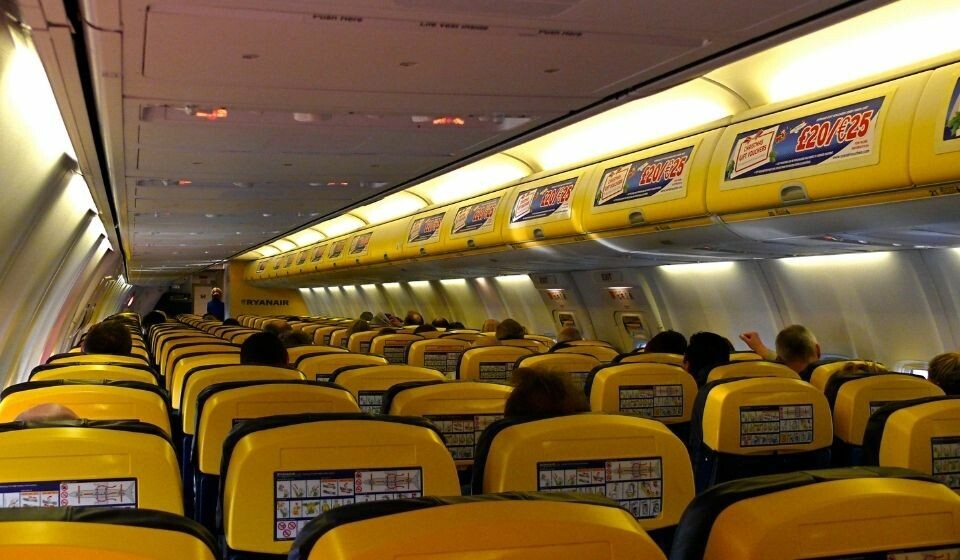 Illustrasjonsfoto fra en Ryanair-flyvning. Foto: Wikimedia Commons