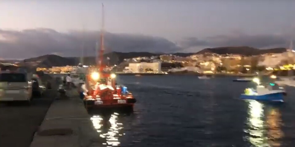 Nok en flyktningbåt ankom Arguineguín denne søndagen - en person mistet livet