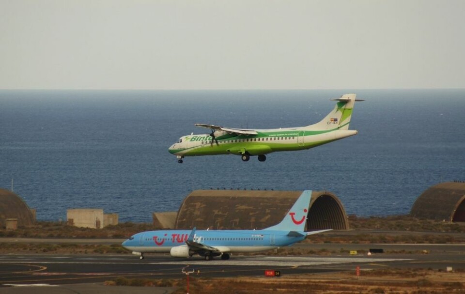 ARKIVFOTO: Fly fra Binter Canarias lander på Gran Canaria. Foto: Pixabay
