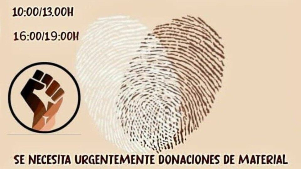 Støttenettverket for migranter 'Red de Apoyo a Migrantes en Gran Canaria' ber om donasjoner.