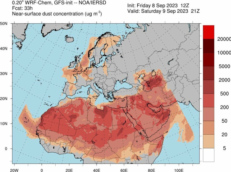 Grafikk: Meteo.gr