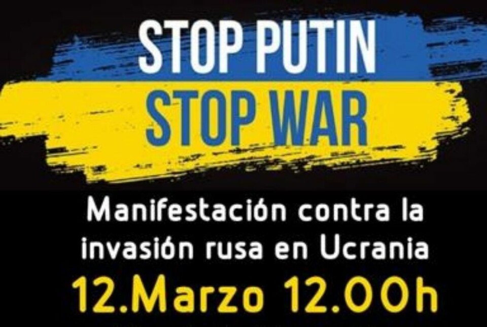 Demonstrasjon mot Ukraina-krigen i Las Palmas