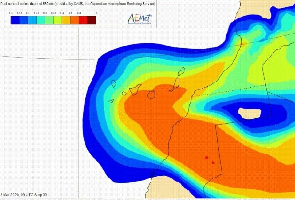 Ny calima og økt temperatur fra søndag