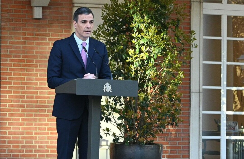 Arkivfoto av Spanias statsminister, Pedro Sánchez. Foto: Borja Puig de la Bellacasa/La Moncloa Arkivfoto av Spanias statsminister, Pedro Sánchez. Foto: Borja Puig de la Bellacasa/La Moncloa