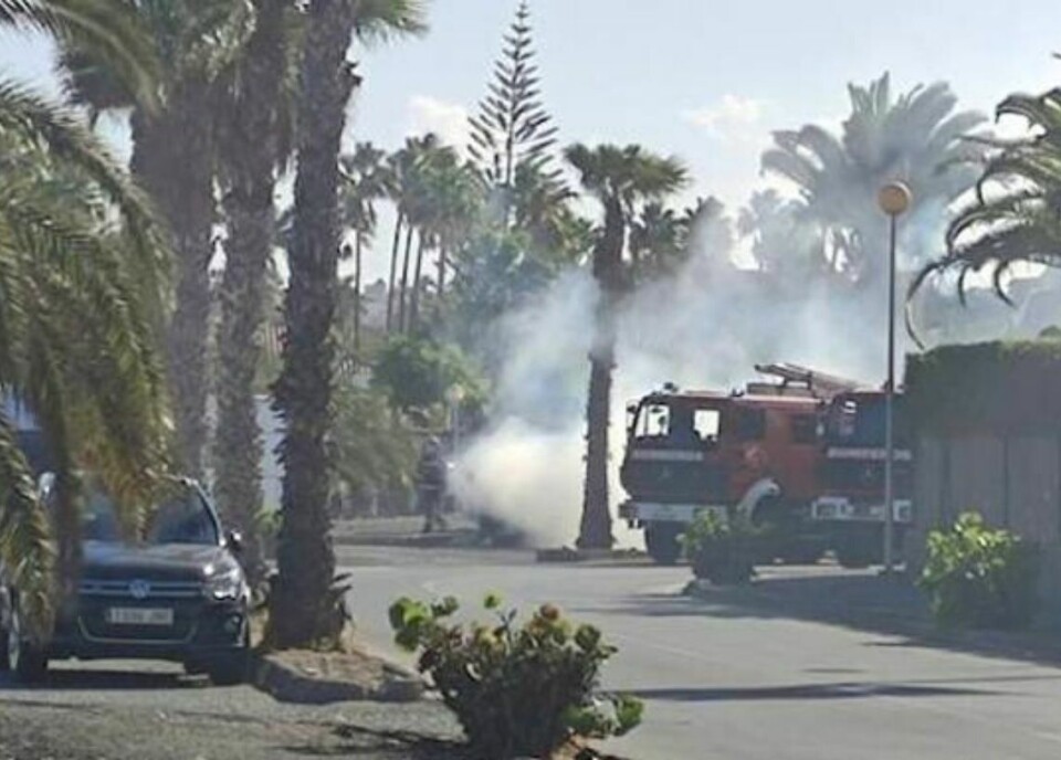 Bobil-brann i Maspalomas