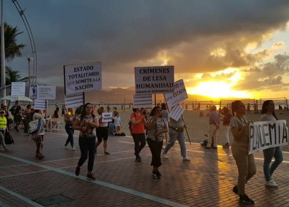 Demonstrasjoner mot coronatiltak på Gran Canaria