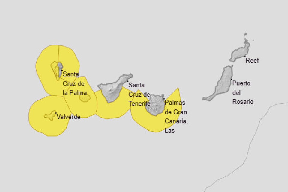 Aemet har sendt ut OBS-varsel for sterk vind og høye bølger fra onsdag.