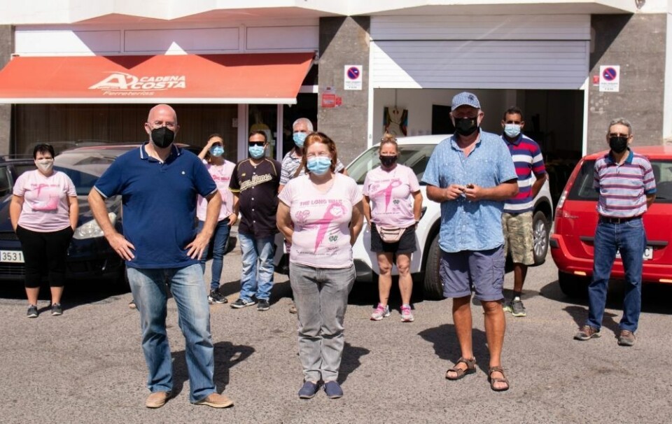 Norske Bård Ove Myhr sammen med Jenni Hymoff Koeppel og Per Arve Gran Carlsen. Foto: Nabohjelpen Norske Bård Ove Myhr sammen med Jenni Hymoff Koeppel og Per Arve Gran Carlsen. Foto: Nabohjelpen