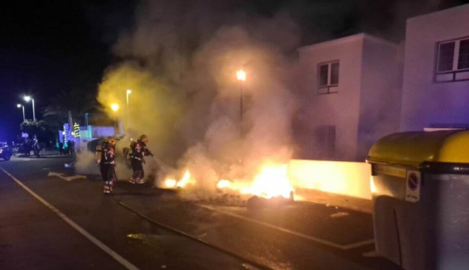 Flere påsatte containerbranner på Lanzarote