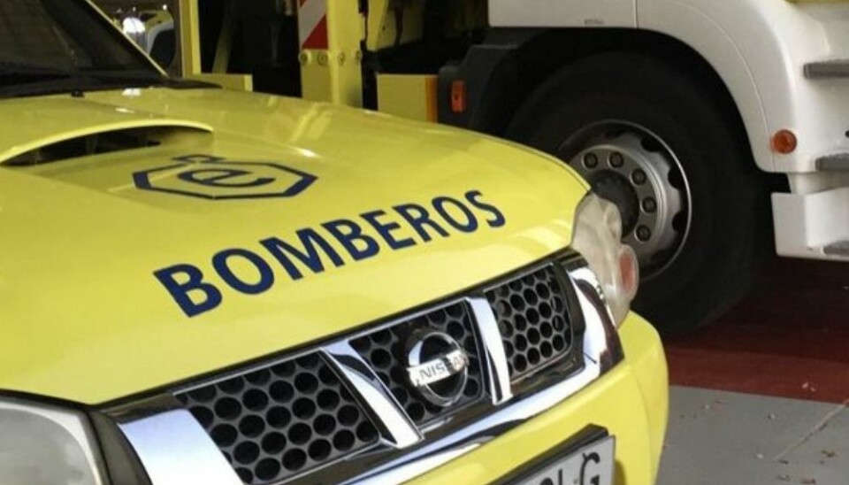 Arkivfoto av brannvesenet på Kanariøyene.