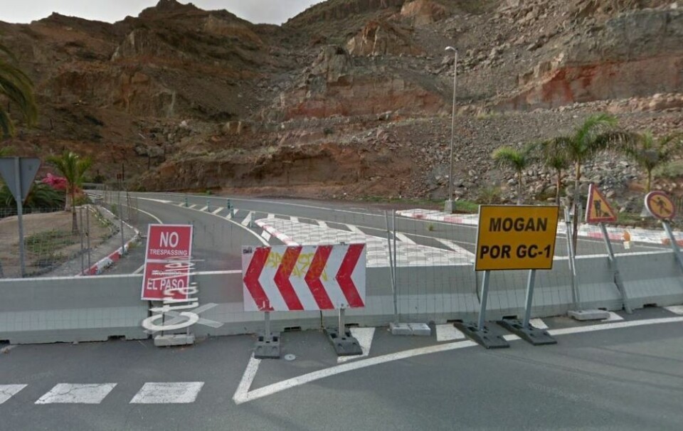 Veien har vært sperret siden juli 2017. Foto: Google Maps