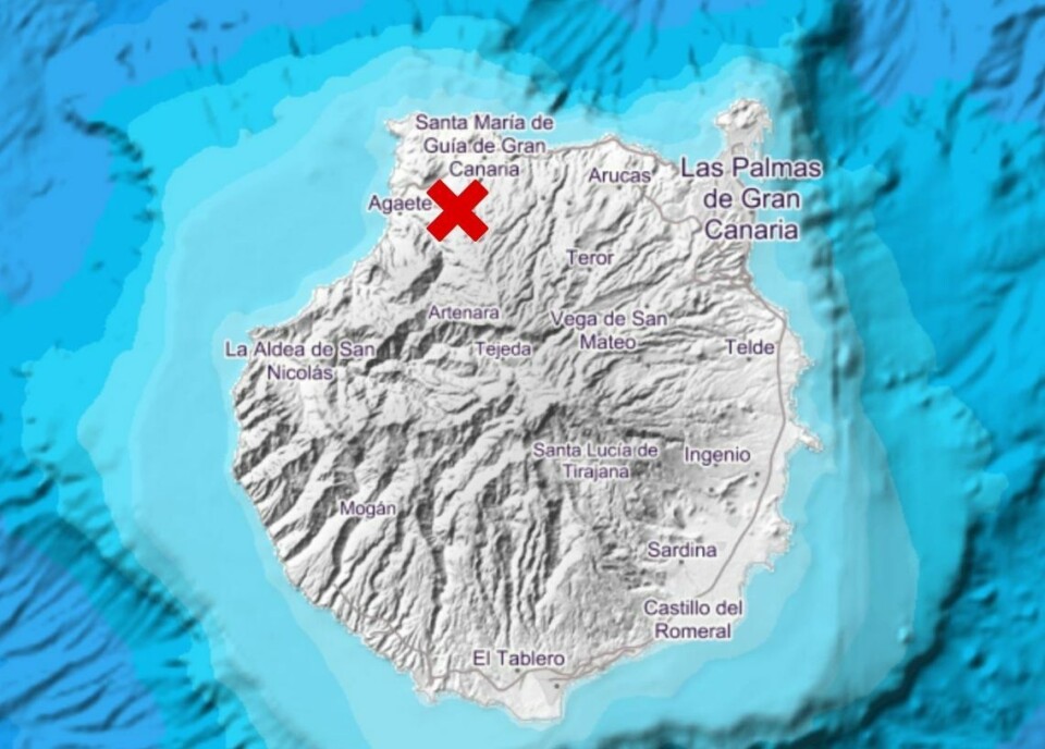 Jordskjelv nord på Gran Canaria