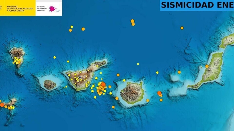 Forskerne har flere teorier om hvorfor det oppstår så mange jordskjelv mellom Gran Canaria og Tenerife. Men de vet fremdeles ikke nok. Grafikk: IGN