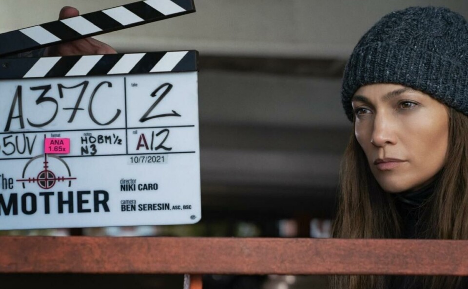 Fra innspillingen av actionfilmen 'The Mother' med Jennifer López i hovedrollen på Gran Canaria. Foto: Instagram