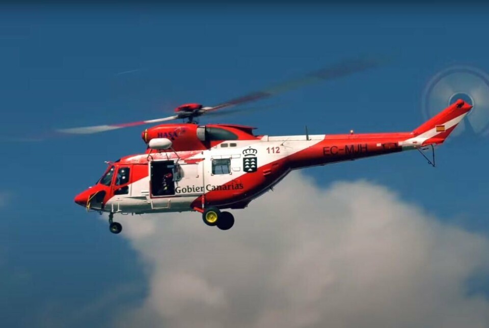 Tre syklister måtte reddes med helikopter