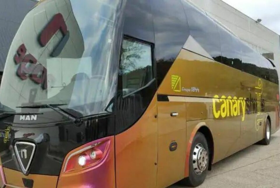 Foto av en buss fra selskapet Canarybus. Foto av en buss fra selskapet Canarybus.