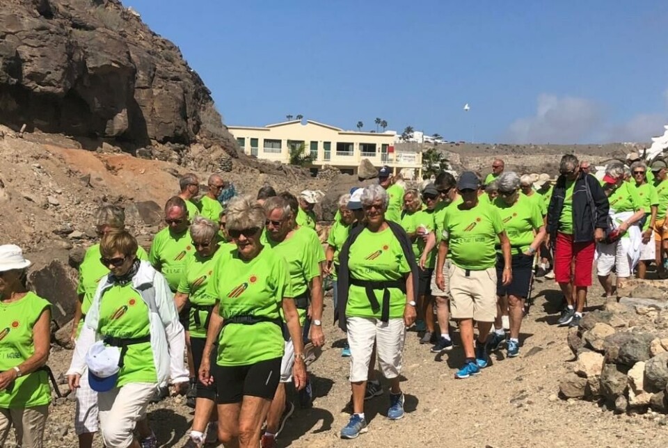 Nordmenn i flokk på fjelltur er et vanlig syn på Gran Canaria. Foto: Den norske klubben Nordmenn i flokk på fjelltur er et vanlig syn på Gran Canaria. Foto: Den norske klubben