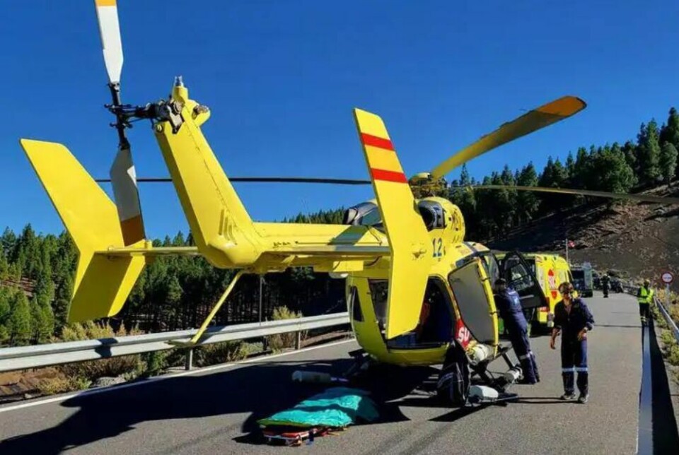 Foto fra ulykkesstedet. Foto: 112 Canarias