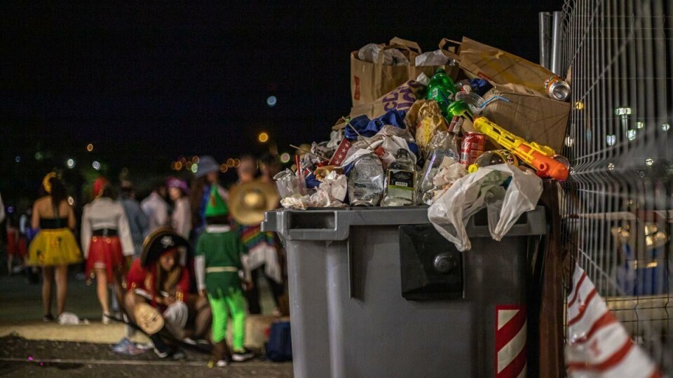 Det kan bli søppelkaos under karnevalet på Tenerife i år. Foto: Andrea Domínguez Torres