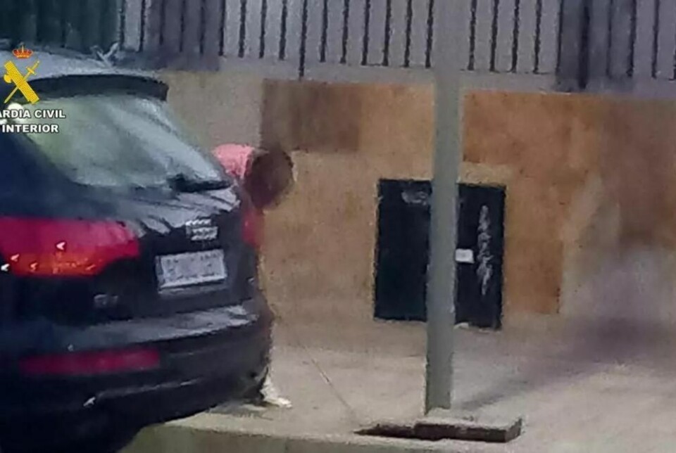 TATT PÅ FERSKEN: Her ventet politiet på den mistenkte kobbertyven. Foto: Guardia Civil