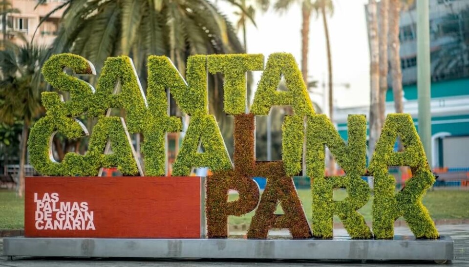 Arkivfoto av Santa Catalina-parken i Las Palmas.