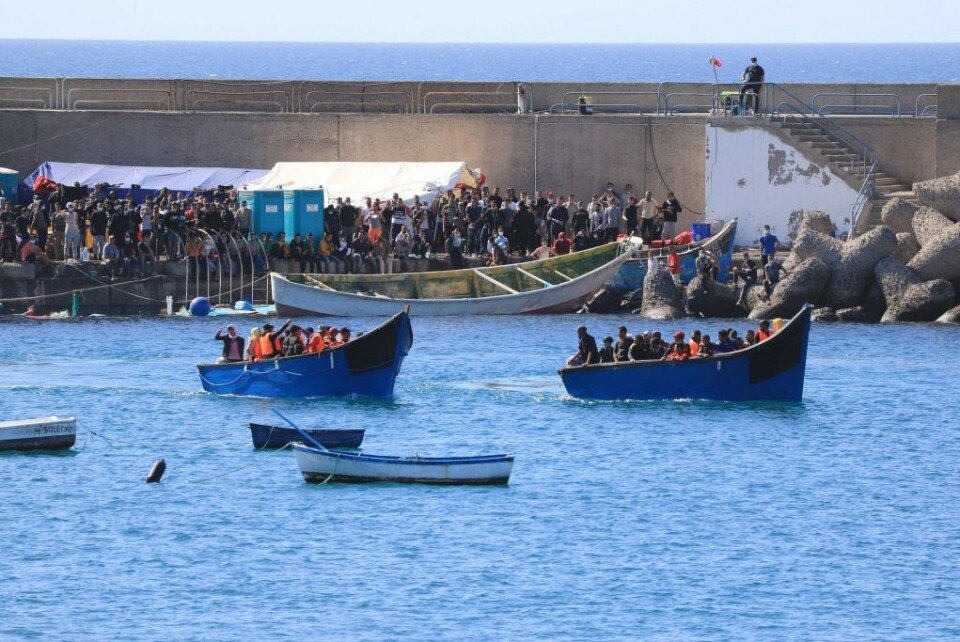 De elendige forholdene i migrantleiren i Arguineguín ble fordømt av det internasjonale samfunnet. Foto: Bård Ove Myhr