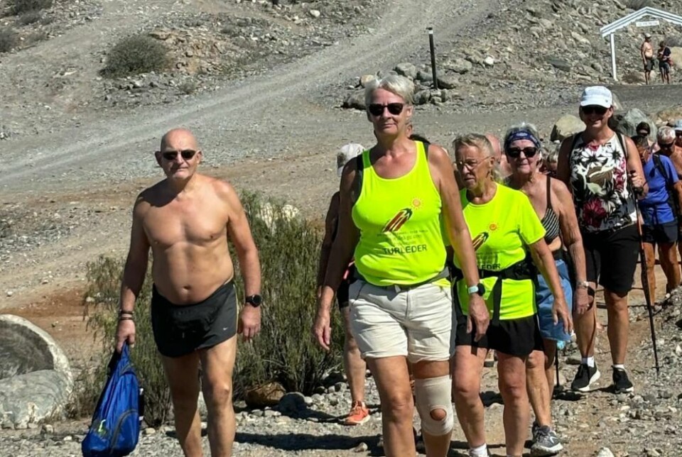 Turleder Bente Rian på vei tilbake etter åpningstur til Norskeplassen. Foto: Eyvin Bjørnstad Turleder Bente Rian på vei tilbake etter åpningstur til Norskeplassen. Foto: Eyvin Bjørnstad