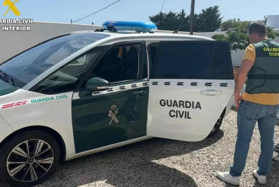 Her pågripes mannen i Playa Blanca på Lanzarote. Foto: Guardia Civil
